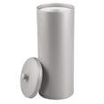 thumbnail image 2 of iDesign Toilet Paper Canister with Lid, Storage for 3 Rolls, 6.3'' x 15.5'', Silver, 2 of 5