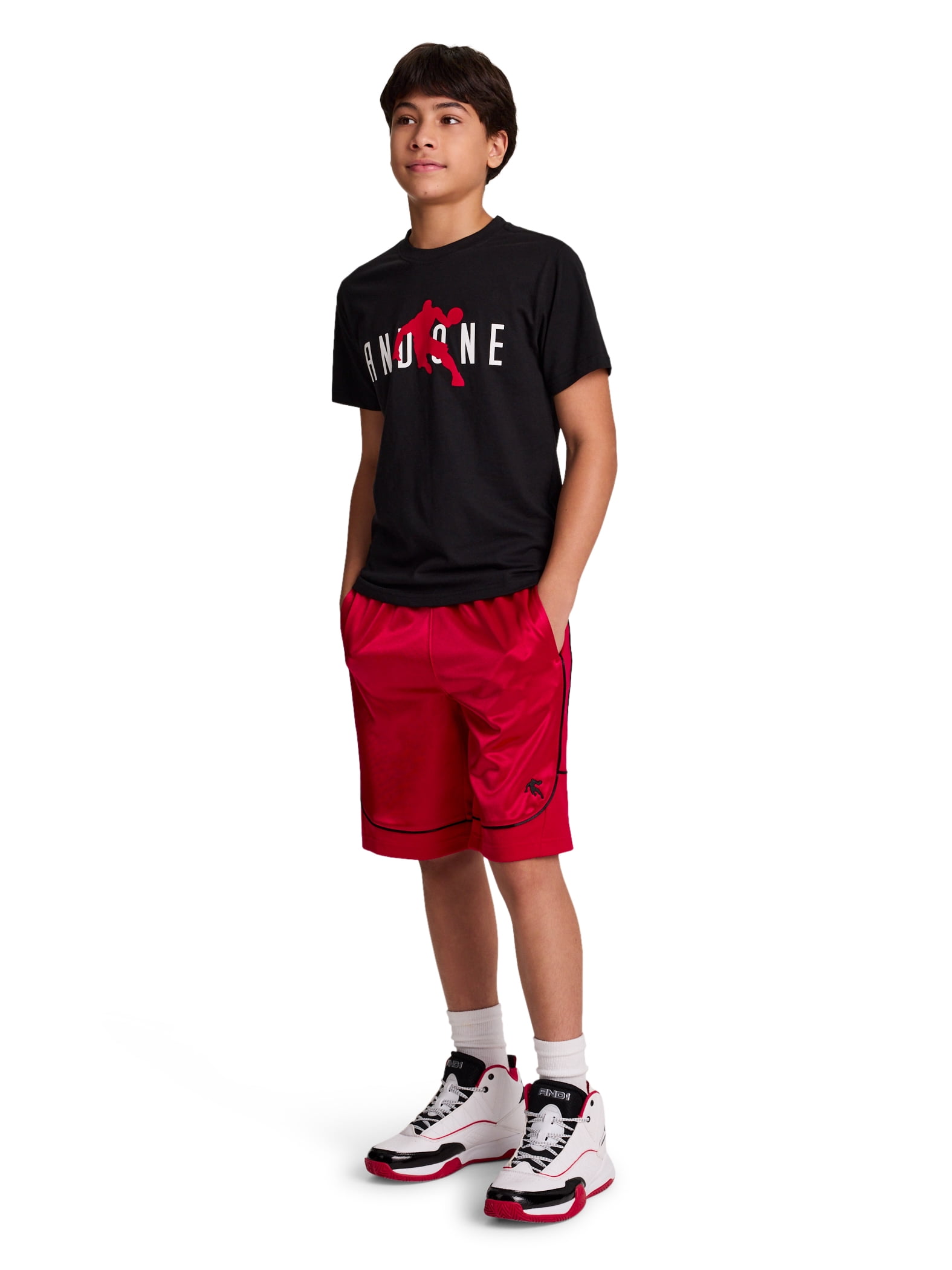 AND1 Boy’s Short Sleeve Graphic T-Shirt, Sizes 4-18
