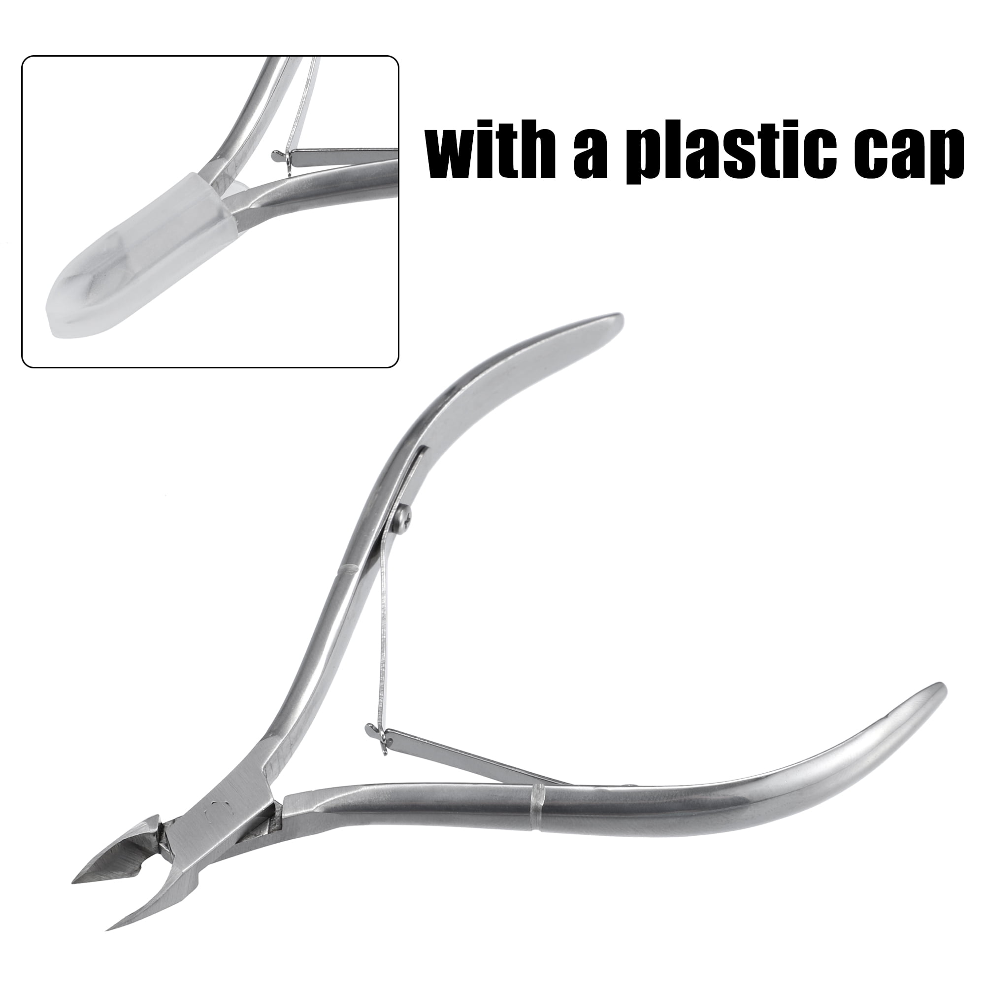 Unique Bargains 1 Set Easy Grip Toe Nail Clippers for Thick Nail Silver Tone Steel