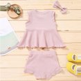 thumbnail image 3 of Vedolay Summer Sets Girls 2 Piece Girls Summer Sets Casual Clothing 2 Piece Tracksuits Cute Clothes,Pink 3-6 Months, 3 of 4