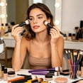 thumbnail image 4 of Cheap Makeup Brushes - Eyeshadow Brush Set, 20pcs Professional Cosmetic Brush Set, Soft Synthetic Fiber, Face Eyeshadow Eyebrow Lip, Chic Stylish Design, Ideal Gift, Beauty Tools, Full Face Makeup, 4 of 9