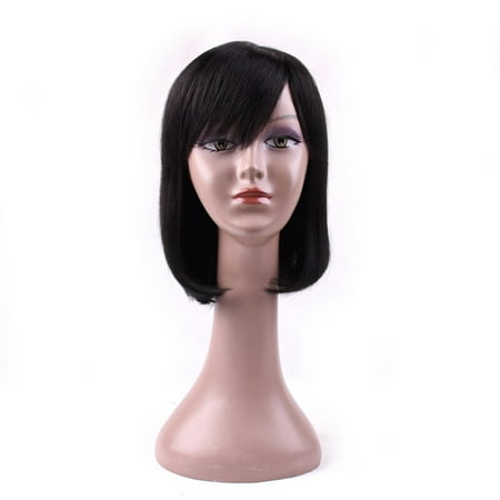 Straight Full Lace BEAUDIVA Brazilian Straight Human Hair Wigs Natural Color 130% Lace Wigs With Full End Bob Wigs 8075-1b# ()