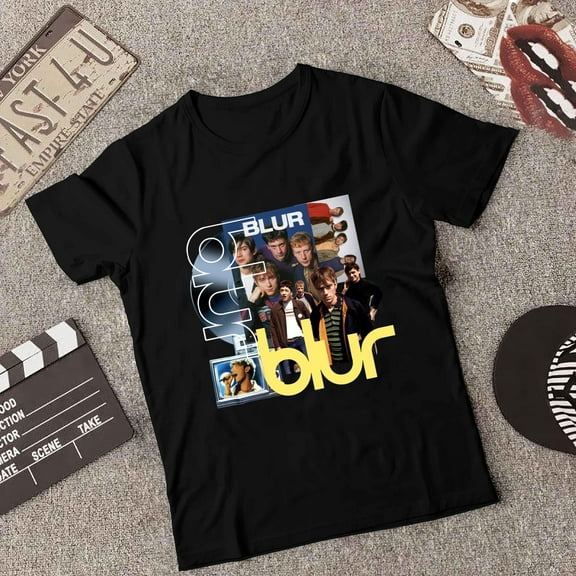 New Blur Britpop Alternative Rock Band Gift Fan Black T-Shirt unisex up to 5XL