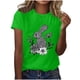 thumbnail image 4 of Camisas de Manga Corta para las Mujeres Moda Casual Impresión Cuello Redondo Suéter Tee Blusas, 4 of 4