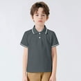 thumbnail image 2 of Kid Boy Tshirt Boys Polo Shirts Boys Short Sleeve Polo Shirts Casual Blouse Tops Pullover 7-8 Years, 2 of 6