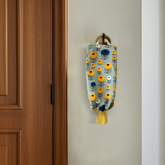 WIFKLSIIPG Wall Mounted Kitchen Bag Holder Fabric Storage Organizer for Bags