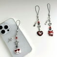 thumbnail image 3 of Cute Hello Kitty Mobile Phone Chain Punk Cat Keychain Pendant Anti-Lost Lanyard Phone Wrist Hanging Chain Earphone Camera Chain Style 11, 3 of 6