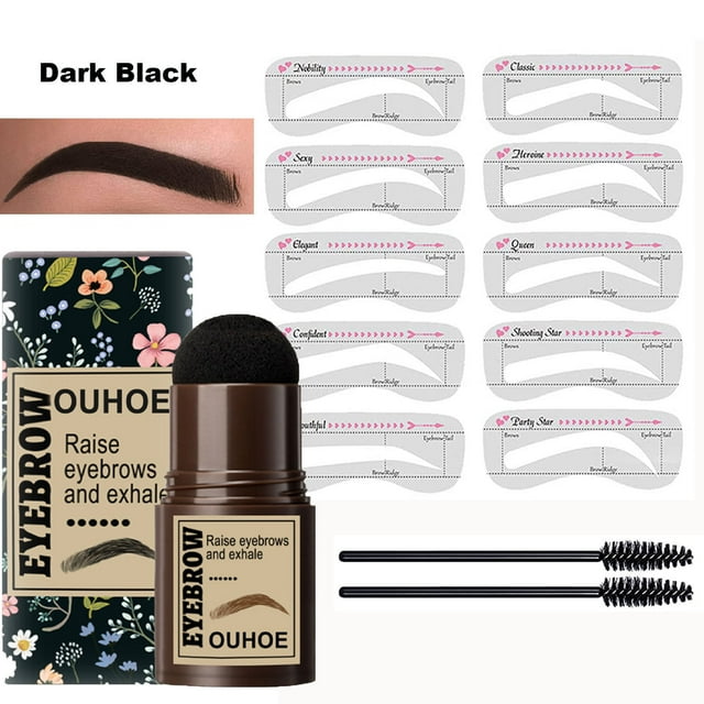Eyebrow Stamp Stencil Kit One Step Brow Stamp Shaping Kit stamp on eyebrows waterproof Eyebrow Definer Long Lasting Eyebrow Stamp With 10 Reusable Eyebrow Stencils
