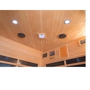 Bluewave Sonoma 3-Person Hemlock Infrared Corner Sauna with 7 Carbon Heaters