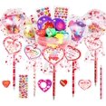 thumbnail image 1 of Set de papelería POPGIFTU para el día de San Valentín, 28 unidades para niños con piruleta, 1 of 9