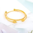 thumbnail image 2 of MasteelfCA 3 Pcs Bracelets à Ouverture Feuille Multicouche Mode Femmes Déco Bracelet Ajustable Manchette Jonc (Or), 2 of 7