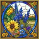 thumbnail image 2 of (FZ004) Pintura Cristal Diamante Serie Flores Resina Cuadrada 35*35CM, 2 of 9