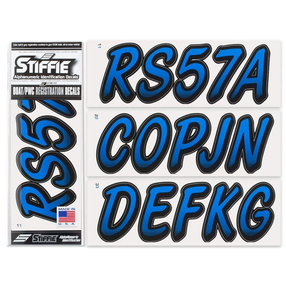 STIFFIE Whipline√¢¬Ñ¬¢ Alpha-Numeric ID Kit for Boats/PWC Automotive Decals & Stickers, 3", 146 Decals
