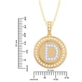 thumbnail image 2 of 10K Gold Alphabet 'D' Disc Pendant 0.25 CTW with 18 in. Chain, 2 of 3