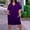 Purple, variant on Spring Tops for Women Summer Dresses for Women Plus Size Dress for Women V Neck Casual Sundresses Pocket Knee Short Sleeve with Pockets Gifts for Women