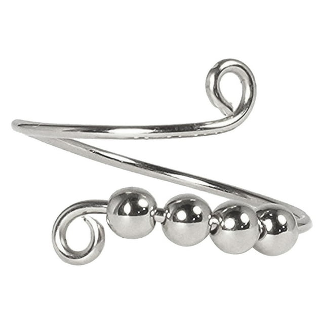 Apmemiss Single Coil Spiral, Beads Rotate Freely,Adjustable Knitting Loop Crochet Loop