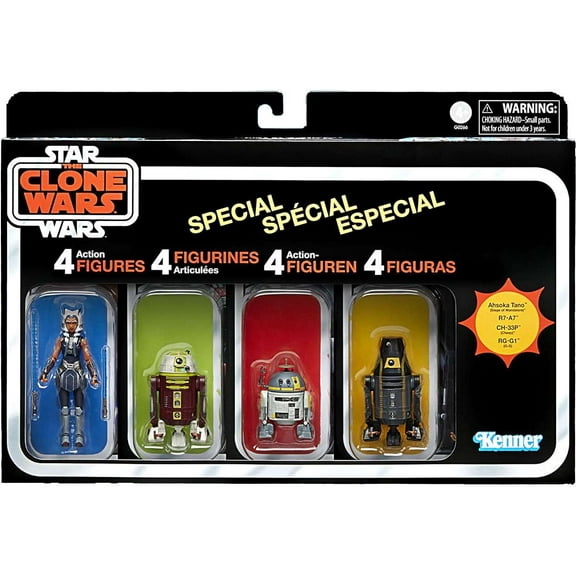 Star Wars Vintage Collection Ahsoka Tano, R7-A7, CH-33P & RG-G1 Action Figure 4-Pack (Escape from Order 66)