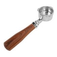 thumbnail image 2 of 51mm Bottomless Portafilter Stainless Steel 3 Ears Bottomless Filter Holder Portafilter with Wooden Handle for Coffee Machine Replacement Part Style 4, 2 of 12