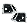 thumbnail image 2 of Car Silver+black Front Left Bumper Fog Light Cover Bezel Grille With Hole For Q5 2021 2022, 2 of 5