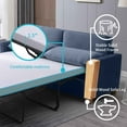 thumbnail image 3 of CECER 2-in-1 Pull Out Sofa Bed, Velvet Loveseat Sleeper Sofa Bed with Folding Mattress, Pull Out Couch Bed for Living Room, Full Size Sleeper Sofa for Apartment/Small Spaces- Blue, 3 of 6