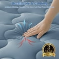 thumbnail image 4 of INGALIK Premium 400TC Quilted Mattress Pad, Short Queen, Cooling Breathable Topper, Fluffy Soft Protector, 8-21" Deep Pocket, Light Blue, 4 of 11