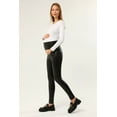 thumbnail image 2 of LVMA8081 - Luvmabelly Maternity Faux Leather Leggings High Waisted Stretchy Comfy Pants, 2 of 4