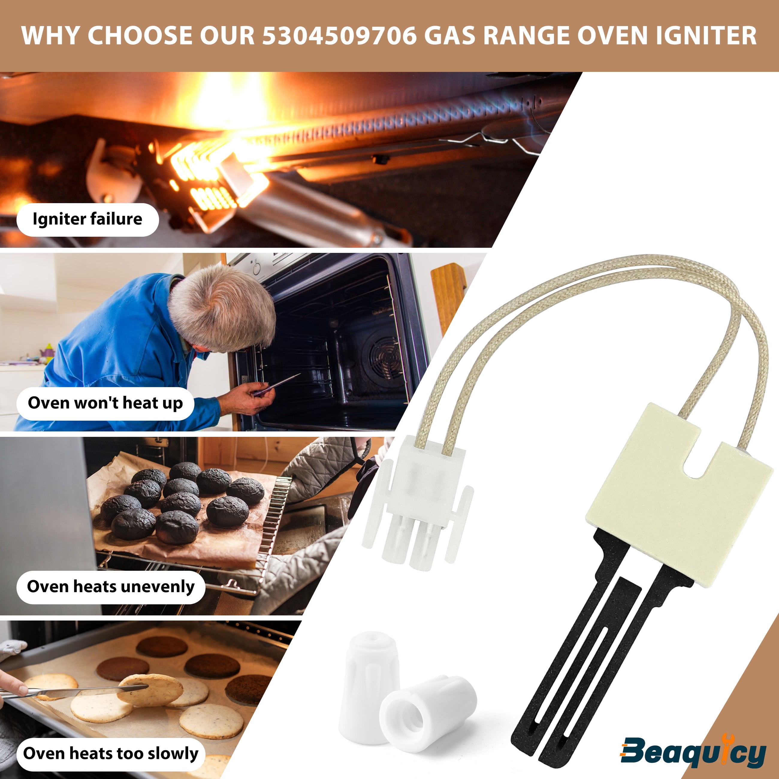Beaquicy 62-22868-93 Furnace Ignitor Igniter Weather King 62-22868-02, 62-22868-82, 62-22868-93, 62-22441-01