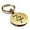 Gold, variant on Stainless Steel Lead Alchemy Symbol Round Medallion Keychain Circle Ring