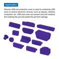 thumbnail image 4 of Unique Bargains 65pcs Laptop Port Duct Cover 13 Types Plugs Cap for Notebook Laptop PC Computer, USB/VGA/Audio Jack/SD, Purple, 4 of 7