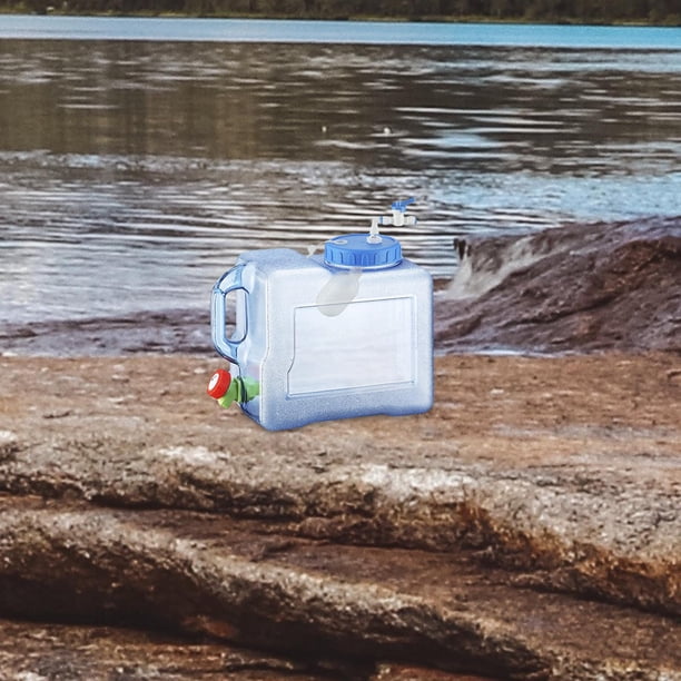 Contenedor de agua, botella de agua potable vacía con grifo, barril de almacenamiento de agua 8L