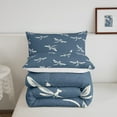 thumbnail image 4 of YST Dragonfly Down Comforter King Size 3Pcs,White Blue Dragonflies Comforter Set,Hand Drawn Sketch Style Bedding Set,Spring Rustic Flying Animal Quilt Set 1 Comforter with 2 Pillow Cases, 4 of 5