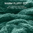 thumbnail image 5 of Buzio Luxury Weighted Blanket Faux Fur Sherpa 15lbs- Warm Fluffy Heavy Blanket for Bed and Couch, Forest Green, 48x72 inches, 5 of 8