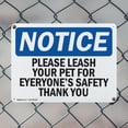 thumbnail image 5 of (2 Pack) Please Leash Your Pet For Everyone's Safety OSHA Notice Sign 18 Inch X 12 Inch Plastic Sign, Weather Resistant, UV Protected for Workplace, Business, and Construction Site,, 5 of 8