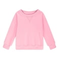 thumbnail image 3 of Girls Long Sleeve Casual Pullover Crewneck Sweatshirt for Daily Wear Comfortable Loose Fit Top for Kids Teens, 3 of 5