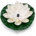 thumbnail image 1 of Solar Water Fountain Floating Landscaping Outdoor Water Feature Garden Fountain Pool Water Feature 7V1.2W (Lotus Shape), 1 of 7