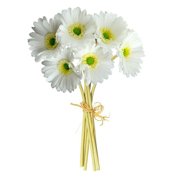 Bearachild Paquete de crisantemo artificial Flor de simulación PU Decoración Falsa Flores artificiales blanco Bearachild HA7497-02B