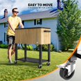 thumbnail image 4 of VINGLI 80 Quart Rolling Ice Chest on Wheels, Patio Cooler Cart with Waterproof Cooler Cart Cover, Beverage Rolling Cooler for Outdoor Patio Deck Party, 4 of 16