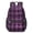 Purple and Black, variant on Purple and Black Checkered Pattern 17" School Backpacks for Teens,Waterproof Oxford Fabric,S-Shape Padded Straps for School,Travel,Hiking,Camping