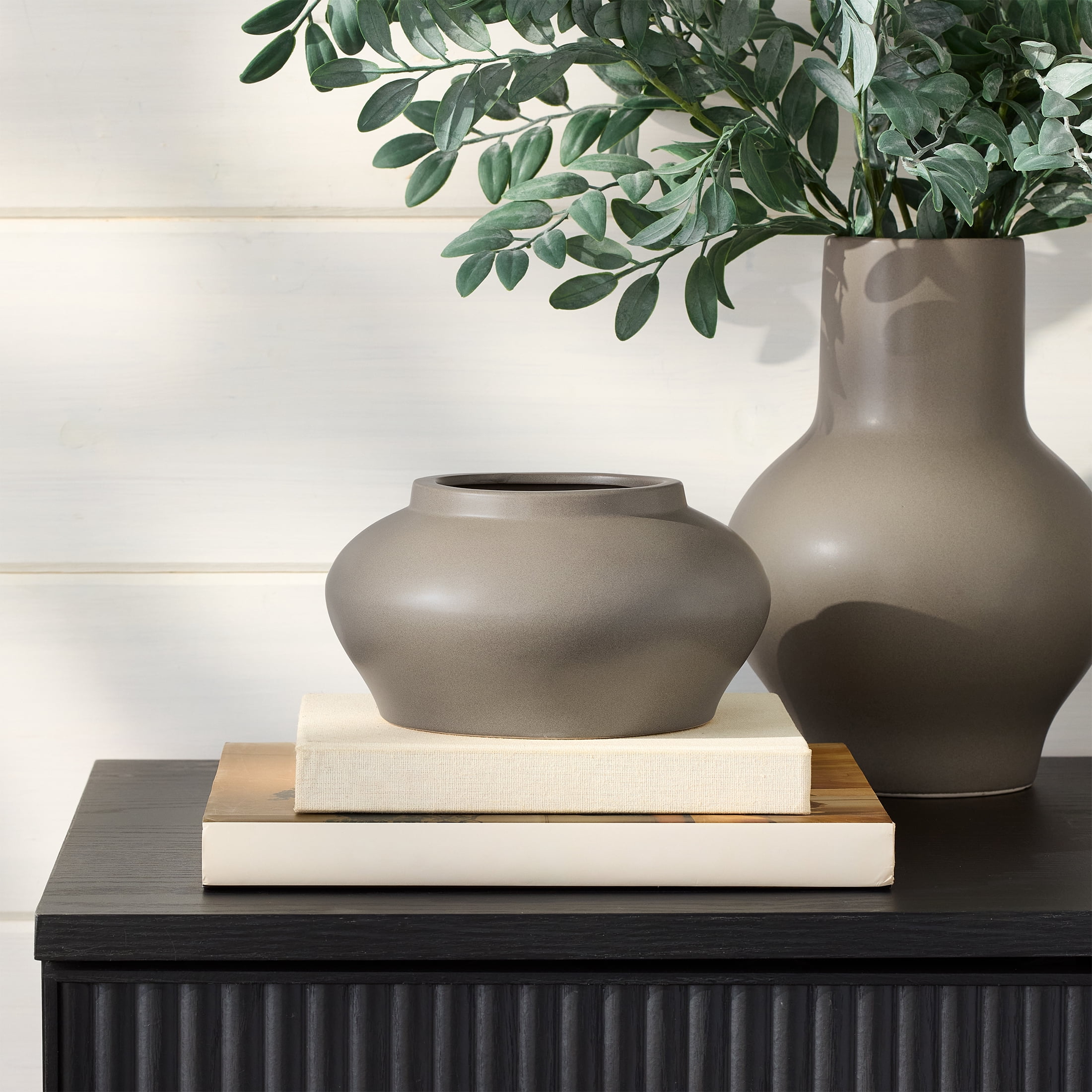 Better Homes & Gardens Gray Ceramic Decorative Vase