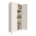 thumbnail image 5 of 71'' Tall Metal Storage Cabinet with Lock & Adjustable Shelves, Heavy-Duty Steel Freestanding Organizer for Home, Kitchen, Bedroom, Office, Beige, 5 of 5