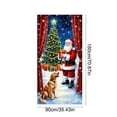 thumbnail image 6 of Home Savings! YZEGDCH Privacy Door Curtain， Photo Background Door Decoration, Xmas Winter Seasonal Holiday Party Porch Wall Hanging New Year Entryway Decoration, Christmas Gifts for Dad Mom, 6 of 6
