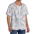 thumbnail image 4 of Xecao offers the Orchids Flowers for Men's Casual Short-sleeved Shirt, a button-up collared shirt with a pocket, perfect for beach vacations and yacht travel in the 4X-Large size., 4 of 7