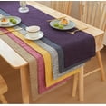 thumbnail image 4 of Table Runner Multicolor Burlap Table Ribbon Desk Tablecloths Bed Runners Table Decor Wedding Festival Party Birthday Christmas Centerpiece, 4 of 8