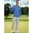 thumbnail image 6 of GIRUNS Men's Golf Polo Shirts Long Sleeve UPF 50+ Lightweight Summer Casual Quick Dry Tee Dark Blue XL, 6 of 7