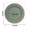 thumbnail image 4 of Balsa Circle 25 Sage Green 13" Round Disposable Paper Charger Plates Metallic Trim Party Tableware, 4 of 8