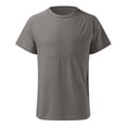 thumbnail image 4 of REORIAFEE Sets for Men Outfits Summer Tracksuit Sets Stylish Casual Sports Suit Workout Set Men's Fashion Short Sleeve Round Neck Coat Elastic Waist Shorts Coat Suit Gray L, 4 of 7