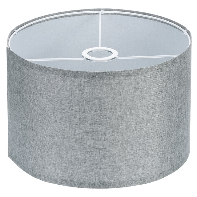 Pantallas de lámpara de lino de 12"x12"x8" de Uxcell para lámparas de mesa y de pie en gris