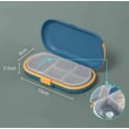thumbnail image 2 of Pastillero de plástico portátil, pequeño, con 4 compartimentos y tapa, resistente al agua., 2 of 5