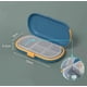 thumbnail image 2 of Pastillero de plástico portátil, pequeño, con 4 compartimentos y tapa, resistente al agua., 2 of 5