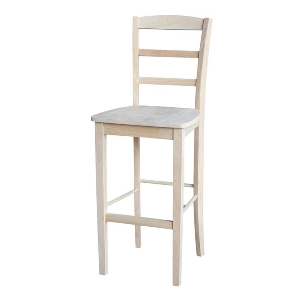 International Concepts S-403 Madrid Barheight Stool, 30", Ready To Finish